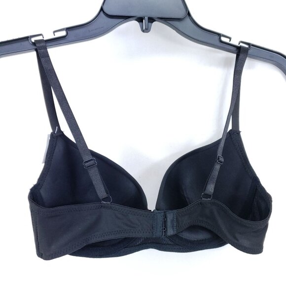 2 Bobbie Brooks Demi Tshirt Bras Size 34C Black White - Picture 5 of 11